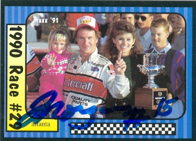 Picture of Autograph Warehouse 31608 Morgan Shepherd Autographed Trading Card Auto Racing Maxx 1991- 1990 Race No. 29