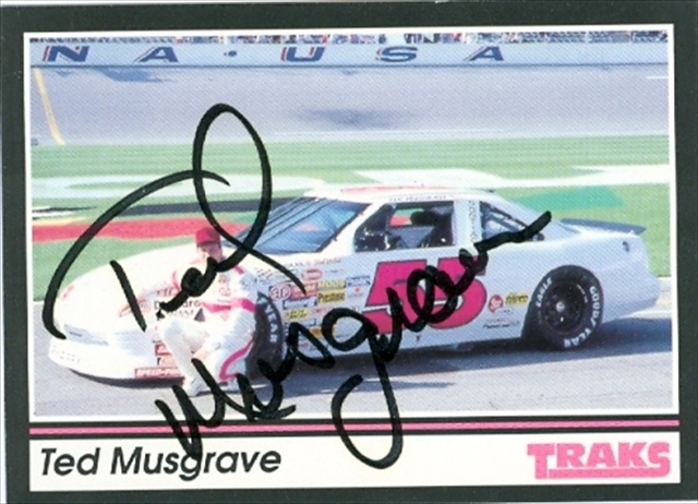 Picture of Autograph Warehouse 31617 Ted Musgrave Autographed Trading Card Auto Racing 1991 Tracks- No. 55