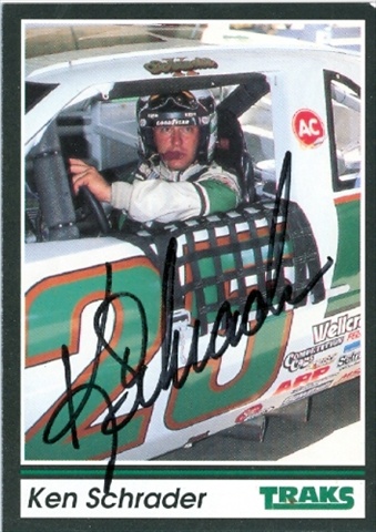 Picture of Autograph Warehouse 31618 Ken Schrader Autographed Trading Card Auto Racing 1991 Tracks- No. 25
