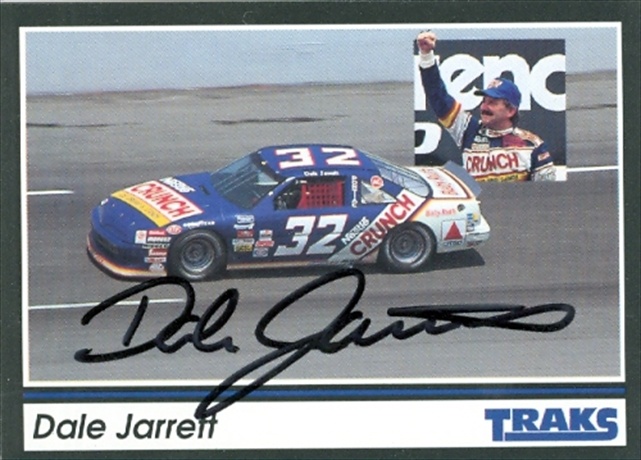 Picture of Autograph Warehouse 31627 Dale Jarrett Autographed Trading Card Auto Racing 1991 Tracks- No. 32