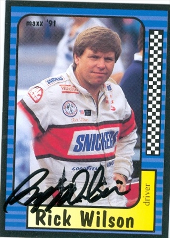 Picture of Autograph Warehouse 31629 Rick Wilson Autographed Trading Card Auto Racing Maxx 1991