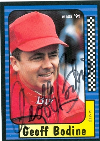 Picture of Autograph Warehouse 31645 Geoff Bodine Autographed Trading Card Auto Racing Maxx 1991 No. 11