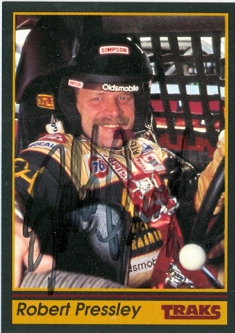 Picture of Autograph Warehouse 31646 Robert Pressley Autographed Trading Card Auto Racing 1991 Tracks- No. 59