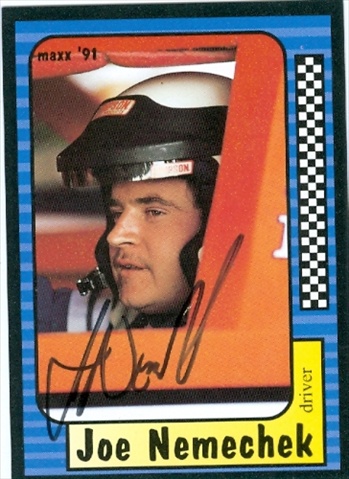Picture of Autograph Warehouse 31652 Joe Nemechek Autographed Trading Card Auto Racing Maxx 1991 No. 139