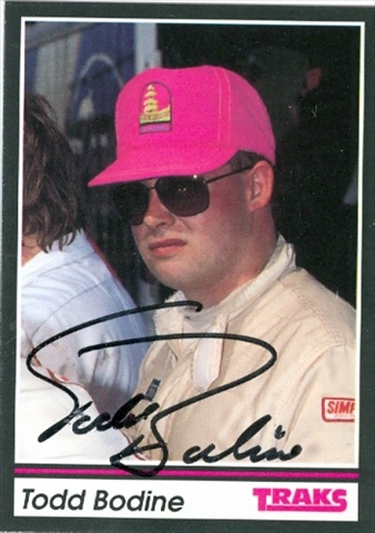 Picture of Autograph Warehouse 31653 Todd Bodine Autographed Trading Card Auto Racing 1991 Tracks- No. 34
