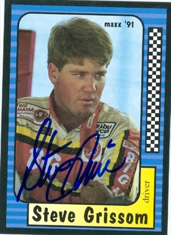 Picture of Autograph Warehouse 31656 Steve Grissom Autographed Trading Card Auto Racing Maxx 1991 No. 161