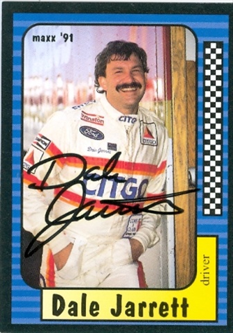 Picture of Autograph Warehouse 31663 Dale Jarrett Autographed Trading Card Auto Racing Maxx 1991