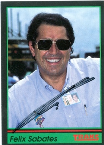 Picture of Autograph Warehouse 31665 Felix Sabates Autographed Trading Card Auto Racing 1991 Tracks- No. 40