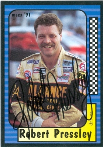 Picture of Autograph Warehouse 31677 Robert Pressley Autographed Trading Card Auto Racing Maxx 1991