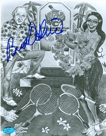 Picture of Autograph Warehouse 32638 Bud Collins Autographed 8 x 7 Photo Tennis Legend