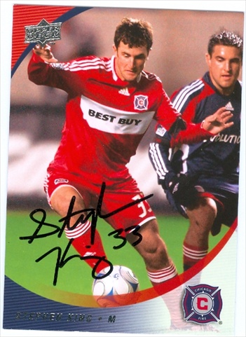 Picture of Autograph Warehouse 32877 Stephen King Autographed Soccer Trading Card Mls Soccer