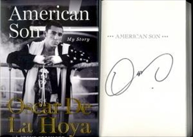 Picture of Autograph Warehouse 33314 Oscar De La Hoya Autographed Book Boxing Champion