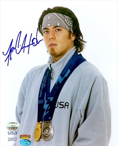 Picture of Autograph Warehouse 33492 Apolo Anton Ohno Autographed 8 x 10 Photo Speed Skating