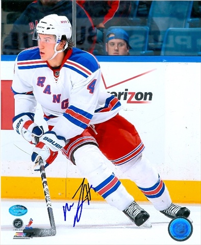 34559 Michael Del Zotto Autographed 8 x 10 Photo New York Rangers Image 2