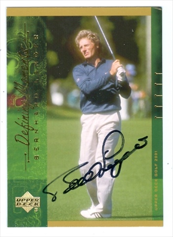 Bernhard Langer Autographed Golf Trading Card