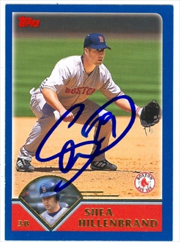 37410 Shea Hillenbrand Autographed Baseball Card Boston Red Sox 2003 Topps No. 411 -  Autograph Warehouse