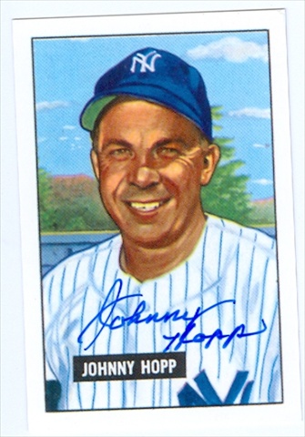37663 Johnny Hopp Autographed Baseball Card New York Yankees 1951 Bowman Reprint Series No. 146 Tcma 1986 67 -  Autograph Warehouse