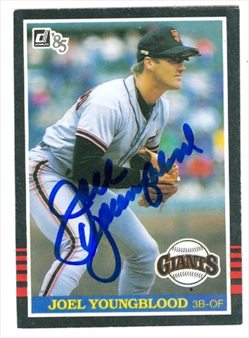 Joel Youngblood Autographed Baseball Card San Francisco Giants 1985 Donruss No. 79 67