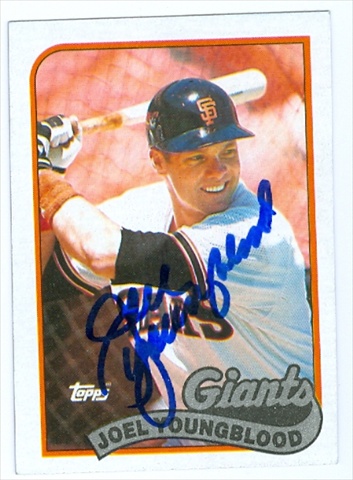 Joel Youngblood Autographed Baseball Card San Francisco Giants 1989 Topps No. 304 67