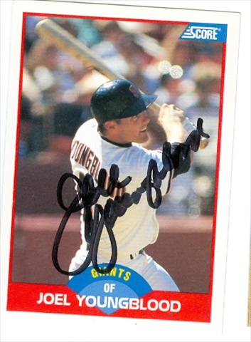 Joel Youngblood Autographed Baseball Card San Francisco Giants 1989 Score No. 539 67