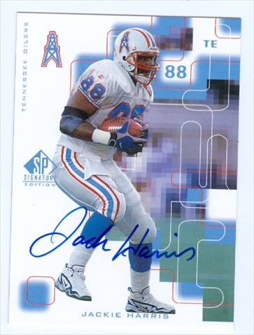 39439 Jackie Harris Autographed Football Card Houston Oilers 1999 Upper Deck Sp Authentic Football Card No. 88 -  Autograph Warehouse