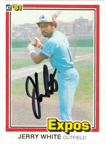 40009 Jerry White Autographed Baseball Card Montreal Expos 1981 Donruss No. 333 -  Autograph Warehouse