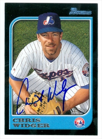 40013 Chris Widger Autographed Baseball Card Montreal Expos 1997 Bowman No. 216 -  Autograph Warehouse