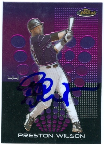 40726 Preston Wilson Autographed Baseball Card Colorado Rockies 2004 Topps Finest No. 83 -  Autograph Warehouse