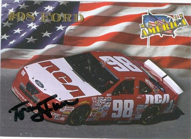 41300 Tony Furr Autographed Trading Card Auto Racing 1996 Maxx Made In America No. 26