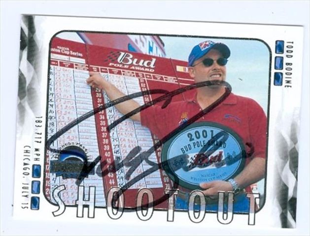 41361 Todd Bodine Autographed Trading Card Auto Racing 2002 Press Pass Eclipse No. 46 -  Autograph Warehouse