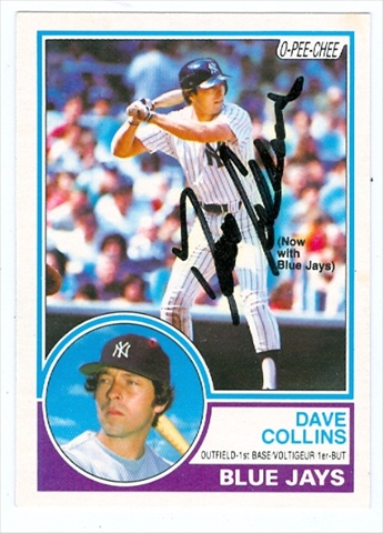 41403 Dave Collins Autographed Baseball Card New York Yankees 1983 O-Pee-Chee No. 359 -  Autograph Warehouse