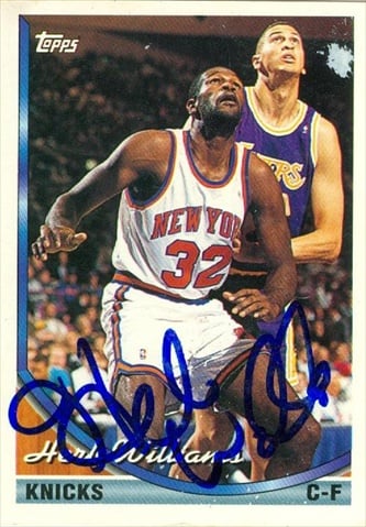 42504 Herb Williams Autographed Basketball Card New York Knicks 1994 Topps No. 278