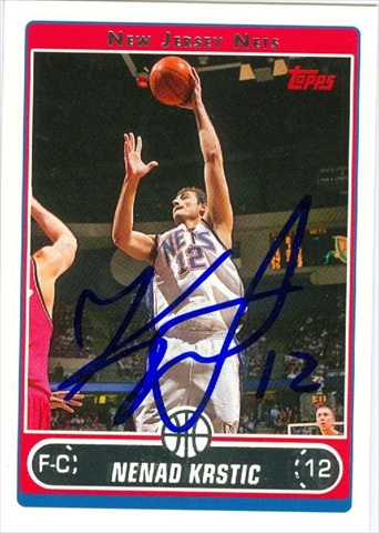Nenad Kristic Autographed Basketball Card - New Jersey Nets - No. 88