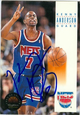 42745 Kenny Anderson Autographed Basketball Card New Jersey Nets 1993 Skybox No. 120 -  Autograph Warehouse