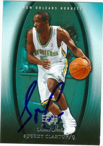 42925 Speedy Claxton Autographed Basketball Card New Orleans Hornets 2005 Upper Deck No .64 -  Autograph Warehouse
