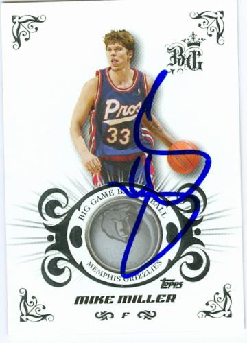 43496 Mike Miller Autographed Basketball Card Memphis Grizzlies 2006 Topps Big Game No .73
