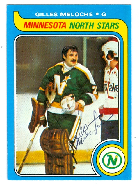 44833 Gilles Meloche Autographed Hockey Card Minnesota North Stars 1979 Topps No .136 -  Autograph Warehouse