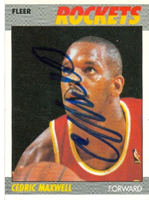 46230 Cedric Maxwell Autographed Basketball Card Houston Rockets 1987 Fleer No .70 -  Autograph Warehouse
