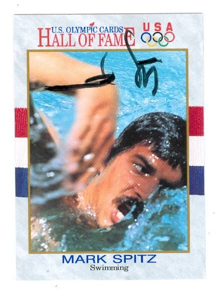 Mark Spitz Autographed Card Us Olympic Gold Medal 1991 Impel No .2