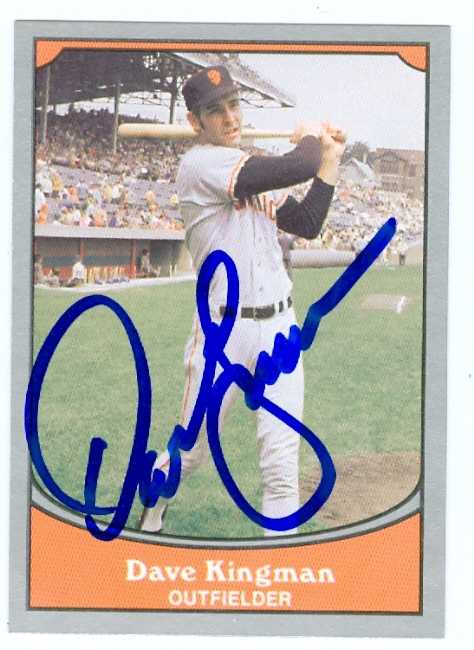 Dave Kingman Autographed Baseball Card - San Francisco Giants - No. 87