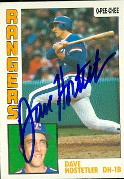 48939 Dave Hostetler Autographed Baseball Card Texas Rangers 1984 O-Pee-Chee No .62 -  Autograph Warehouse