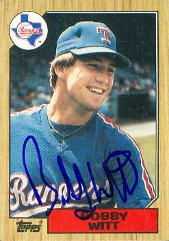 Bobby Witt Autographed Baseball Card Texas Rangers 1987 Topps No .415