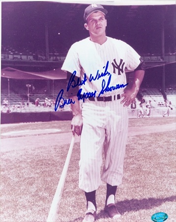 49312 Bill Moose Skowron Autographed 8 x 10 Photo New York Yankees World Champion 1956 1958 1961 1962 Image No .2 67