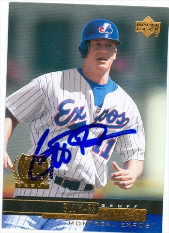 38261 Geoff Blum Autographed Baseball Card Montreal Expos 2000 Upper Deck Major League Debut No. 435