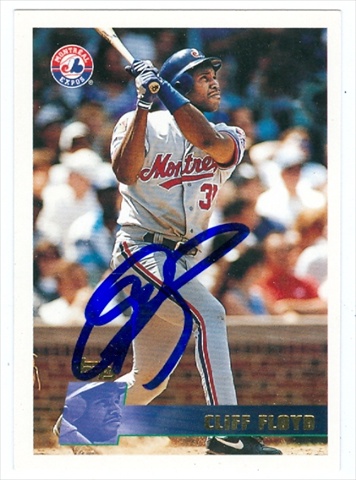 38407 Cliff Floyd Autographed Baseball Card Montreal Expos 1996 Topps No. 334 -  Autograph Warehouse