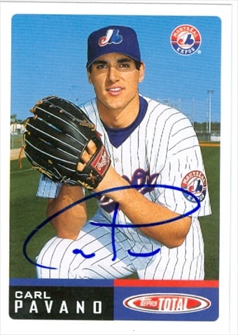 39126 Carl Pavano Autographed Baseball Card Montreal Expos 2002 Topps Total No. 713 -  Autograph Warehouse