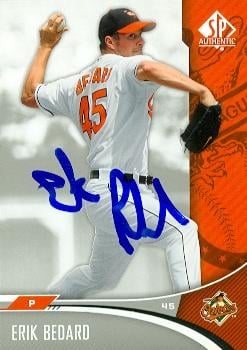 50363 Erik Bedard Autographed Baseball Card Baltimore Orioles 2006 Upper Deck Sp Authentic No .1