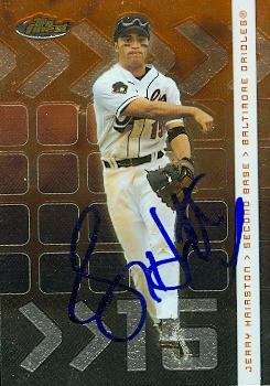 50698 Jerry Hairston Jr. Autographed Baseball Card Baltimore Orioles 2002 Topps Finest No .95 -  Autograph Warehouse