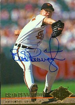 Brad Pennington Autographed Baseball Card Baltimore Orioles 1994 Fleer Ultra No.7
