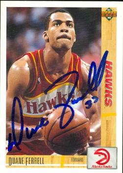 52949 Duane Ferrell Autographed Basketball Card Atlanta Hawks 1991 Upper Deck No .274 -  Autograph Warehouse